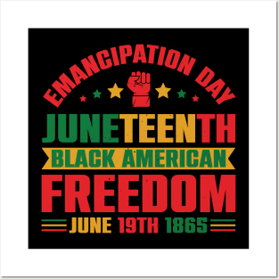 Emancipation Day Juneteenth Black American Freedom Posters and Art